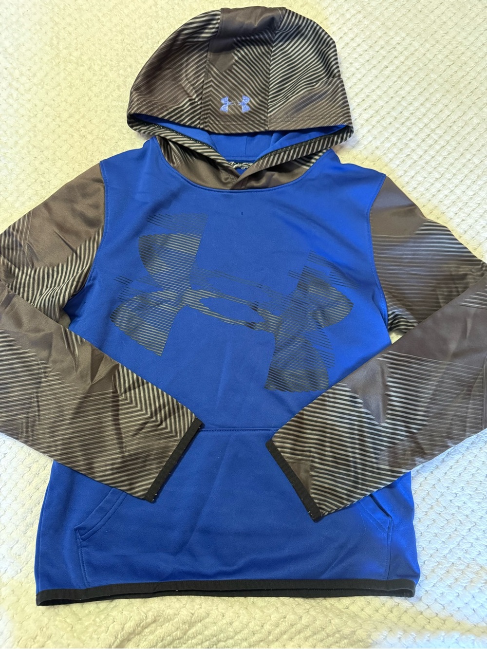 Under Armour Blue & Gray Logo Hoodie